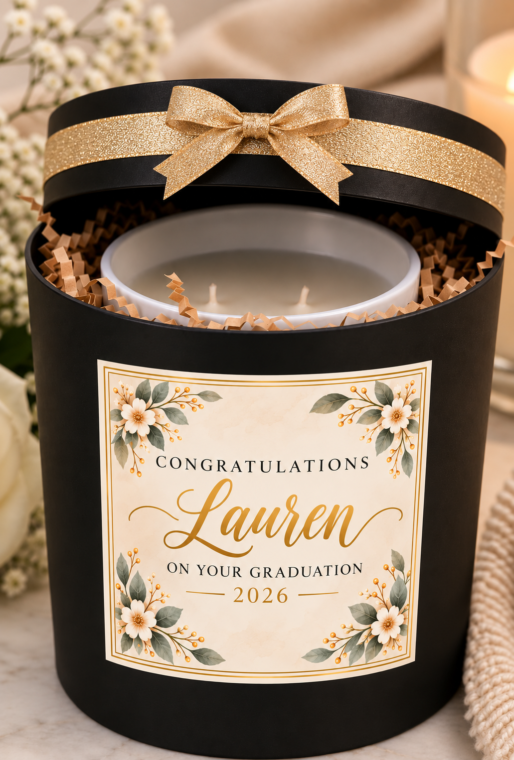 Personalised Graduation Candles