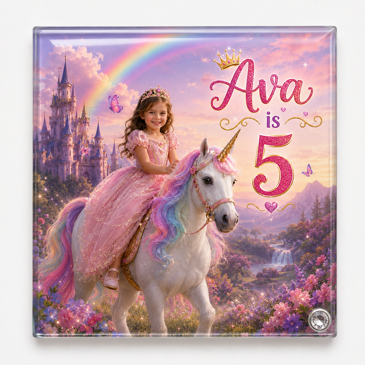 Imaginary Birthday Glass Tile for Kids