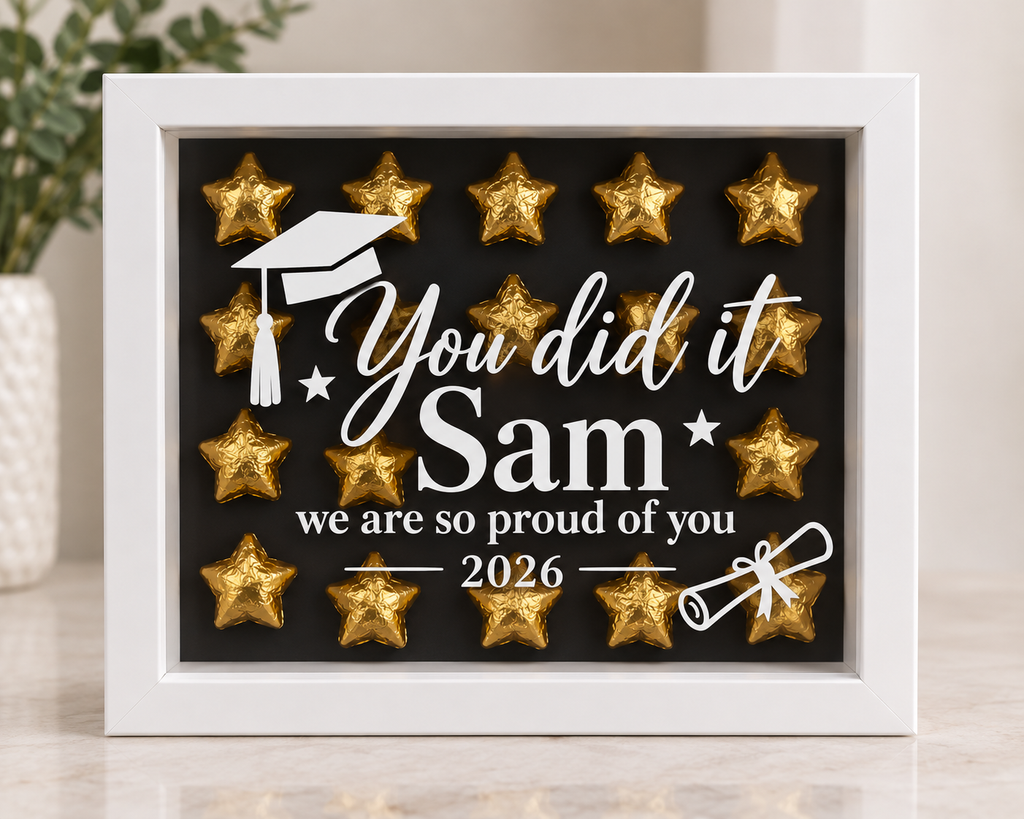 Personalised Graduation Chocolate Shadow Box Keepsake