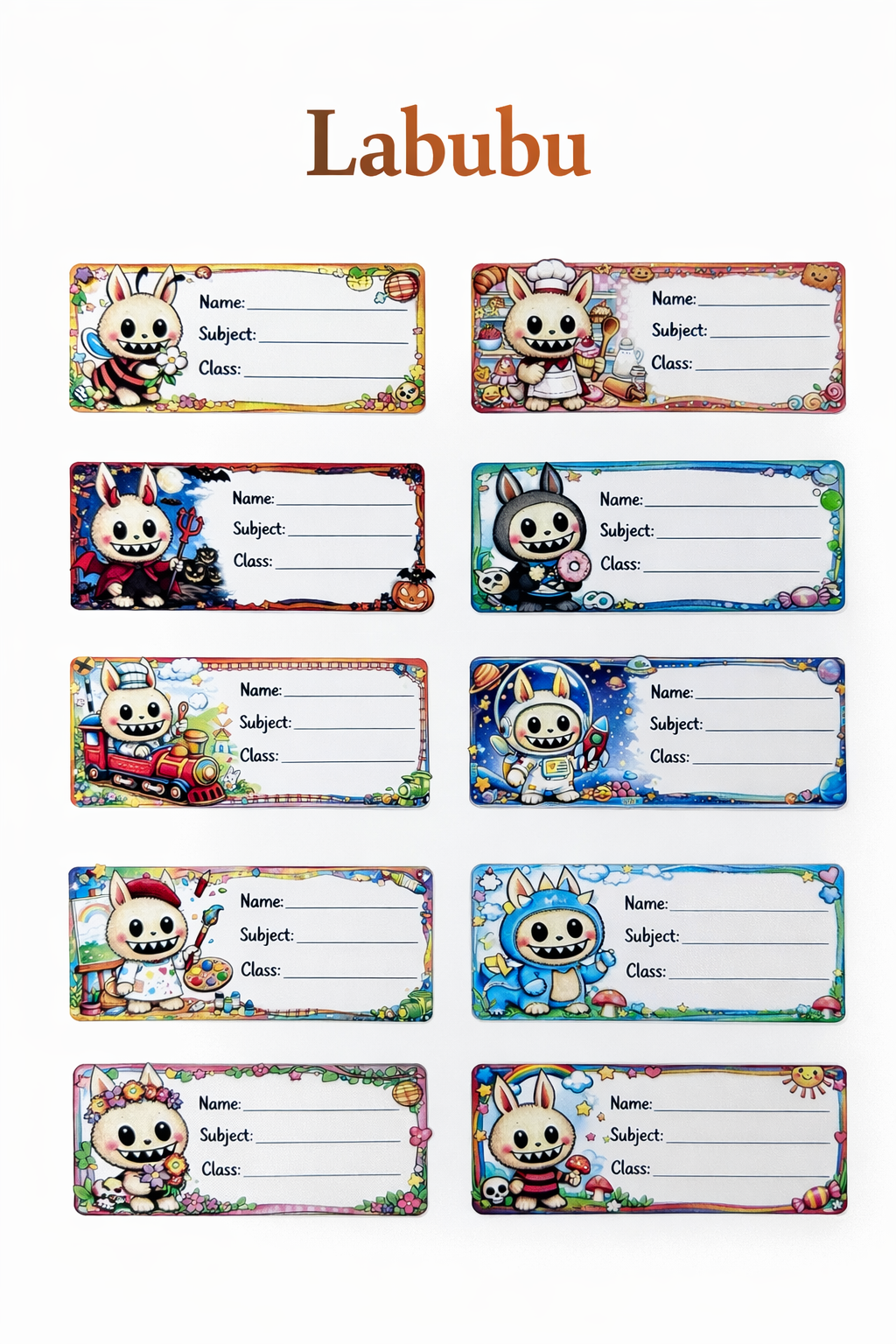 Fun School Book Labels