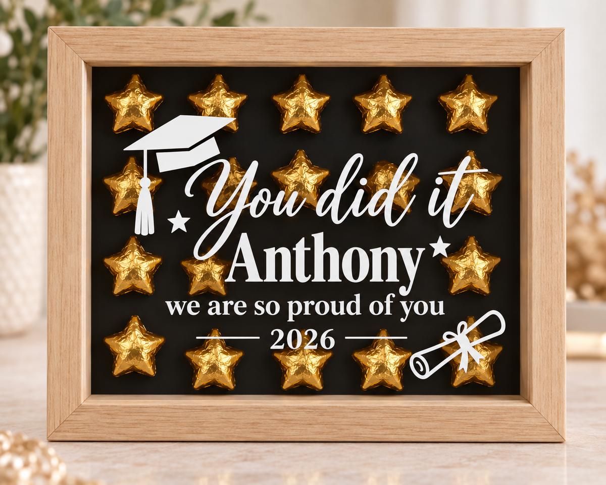 Personalised Graduation Chocolate Shadow Box Keepsake