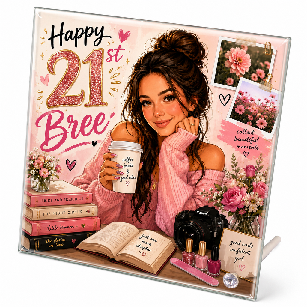 Birthday Glass Tile for Adults