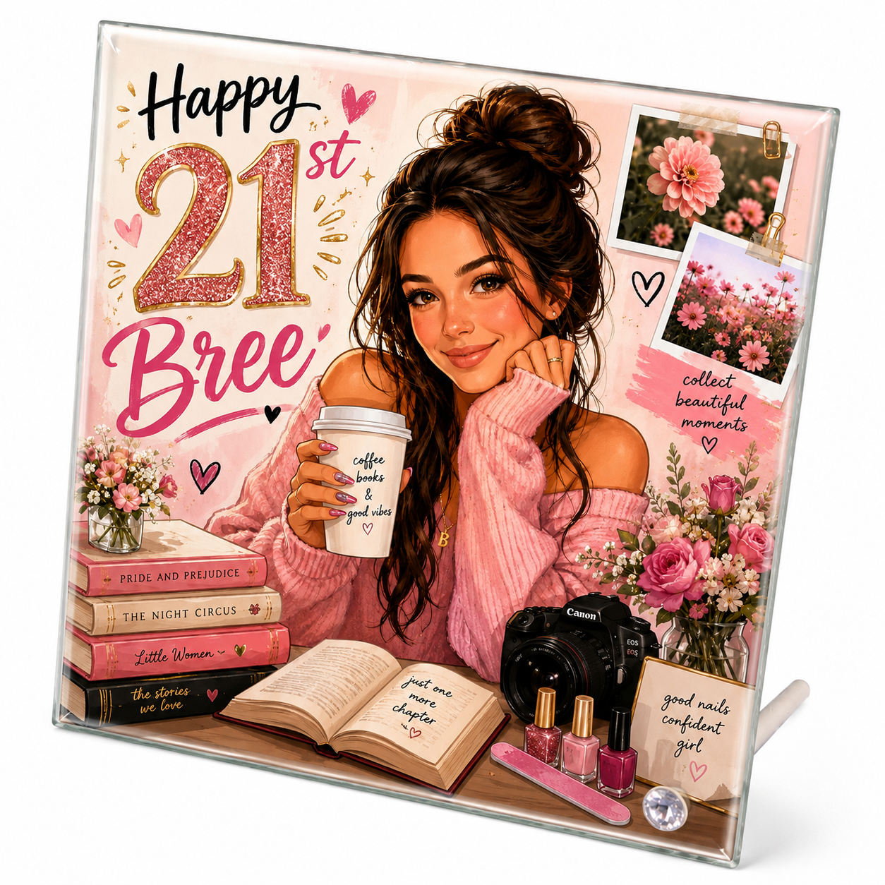 Birthday Glass Tile for Adults