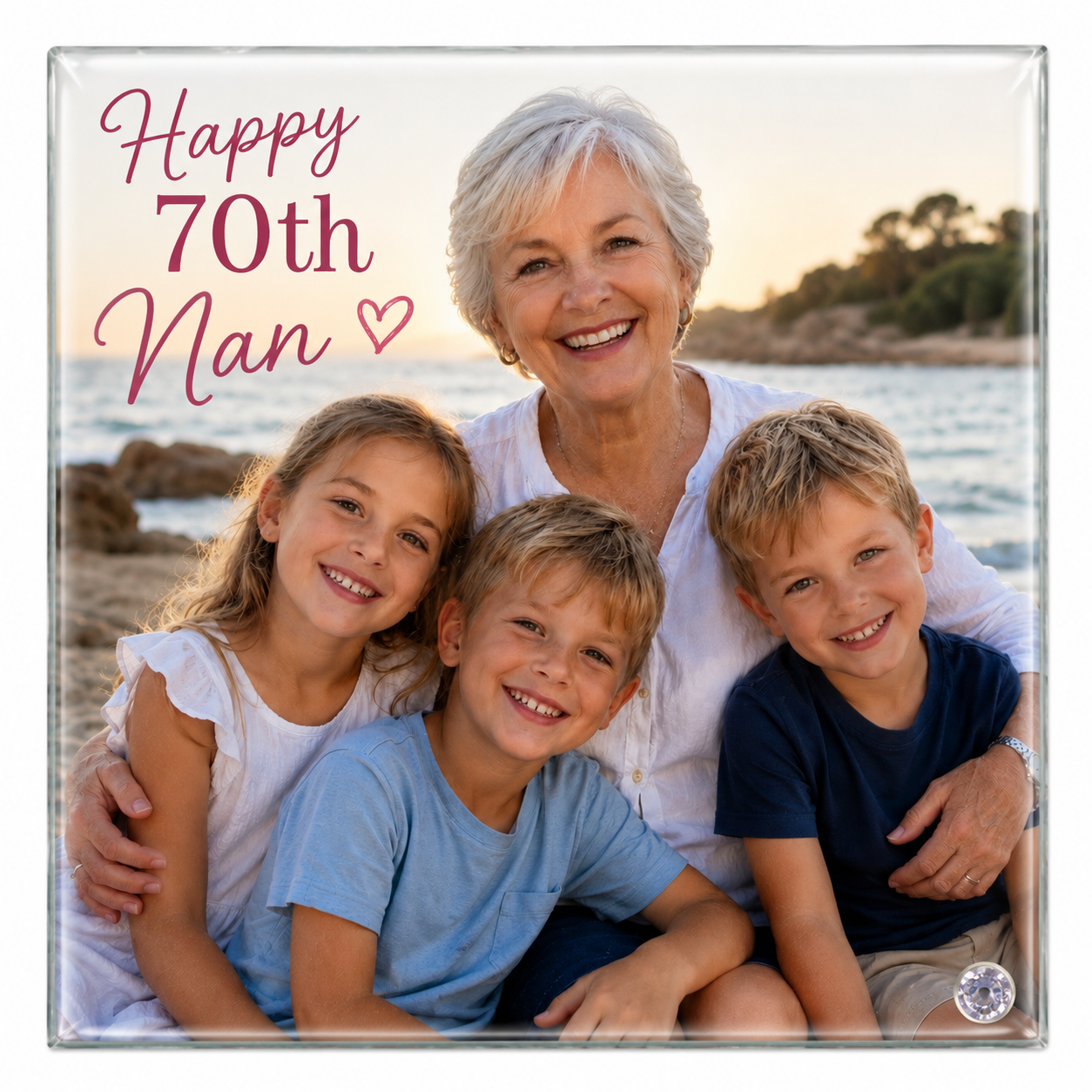 Birthday Glass Tile for Adults