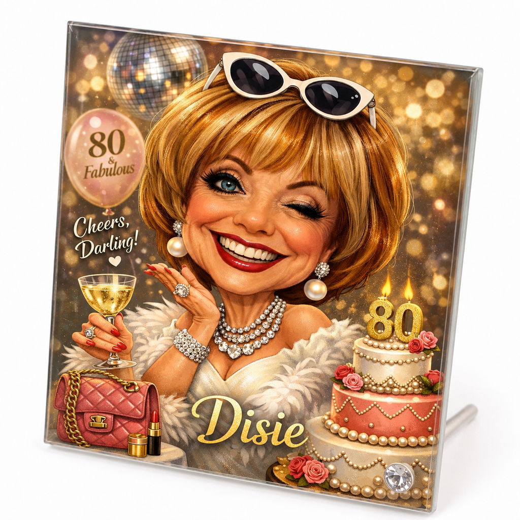 Birthday Glass Tile for Adults