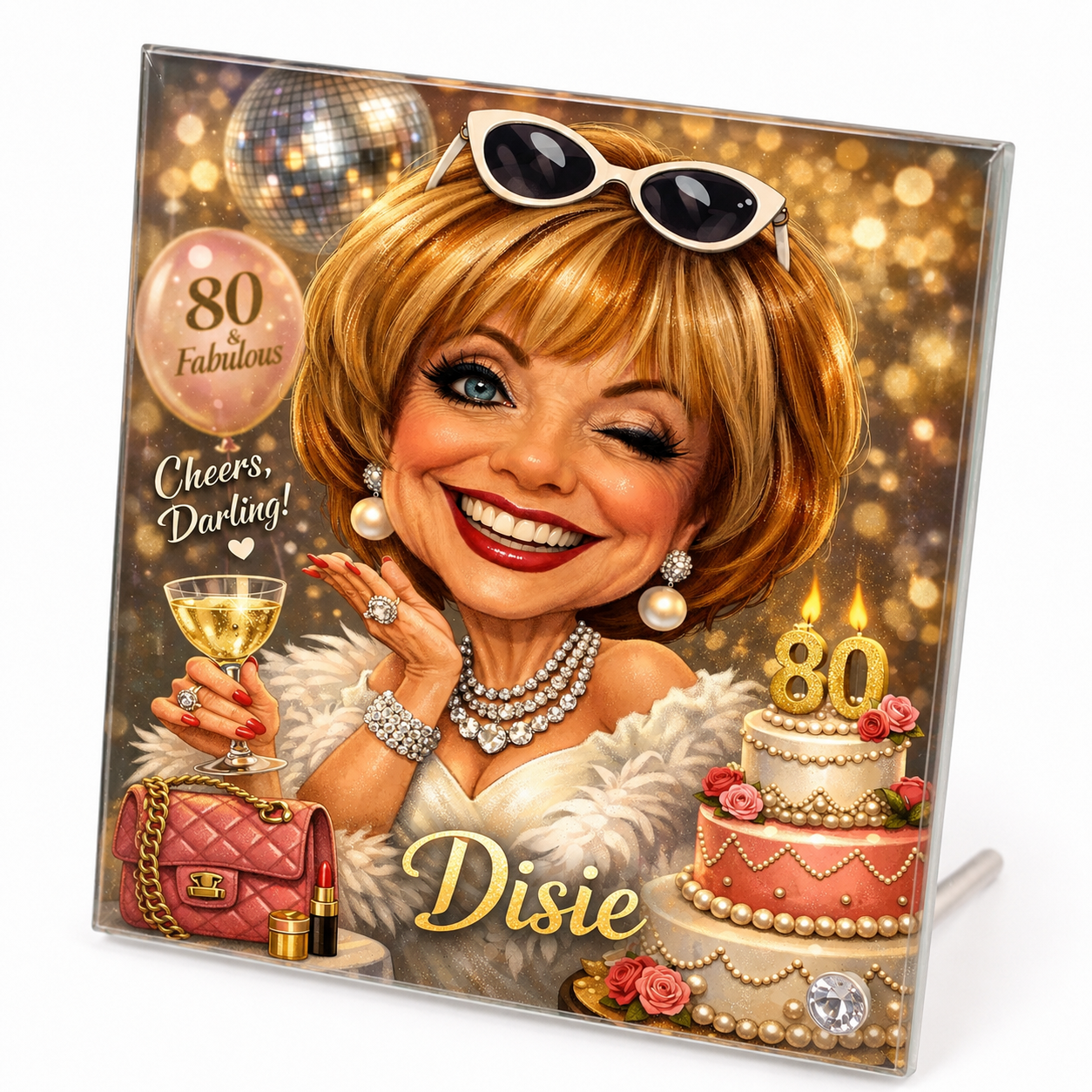Birthday Glass Tile for Adults