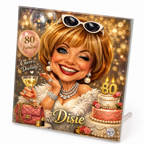 Birthday Glass Tile for Adults