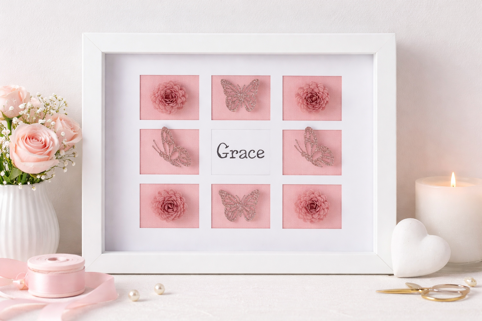 Baby Name Nursery Shadow Box (rectangle)