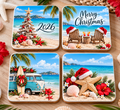 Round & Square Christmas Cork Coasters (set of 4)