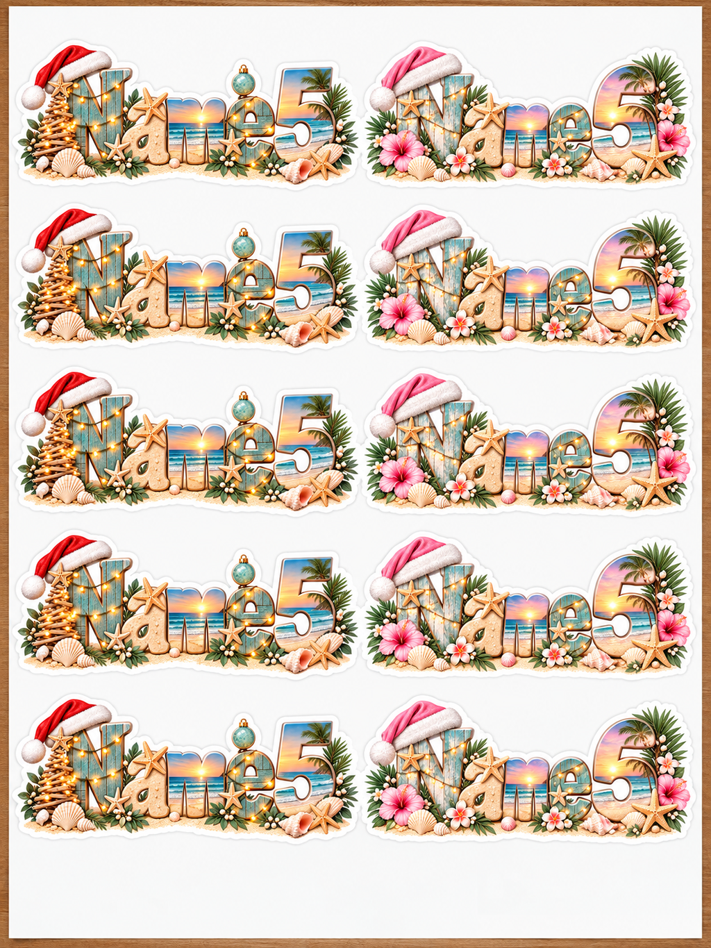 Personalised Christmas Name Stickers