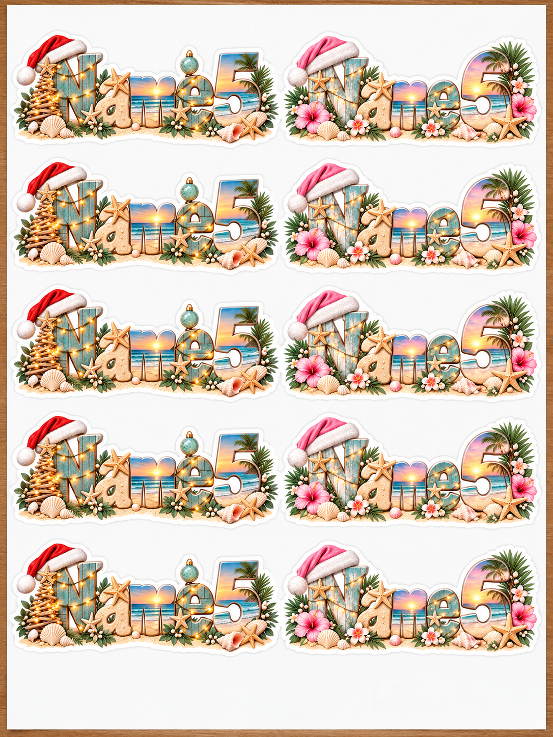 Personalised Christmas Name Stickers