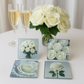 Ivory Collection Glass Coasters (set of 4)