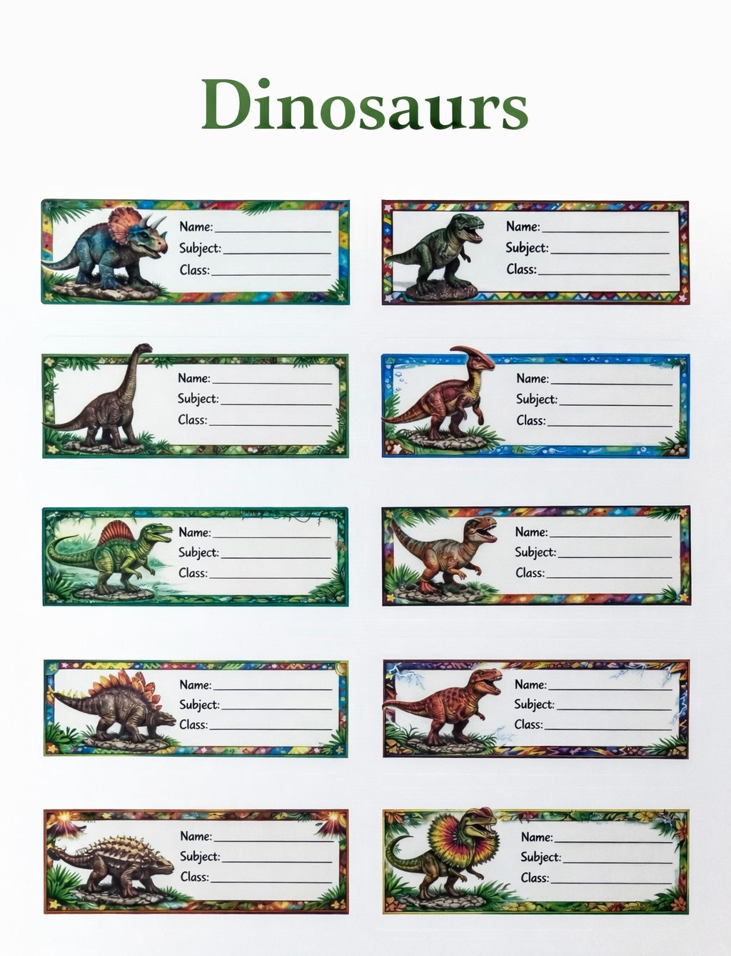 Fun School Book Labels