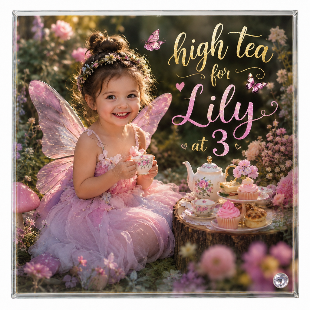Imaginary Birthday Glass Tile for Kids
