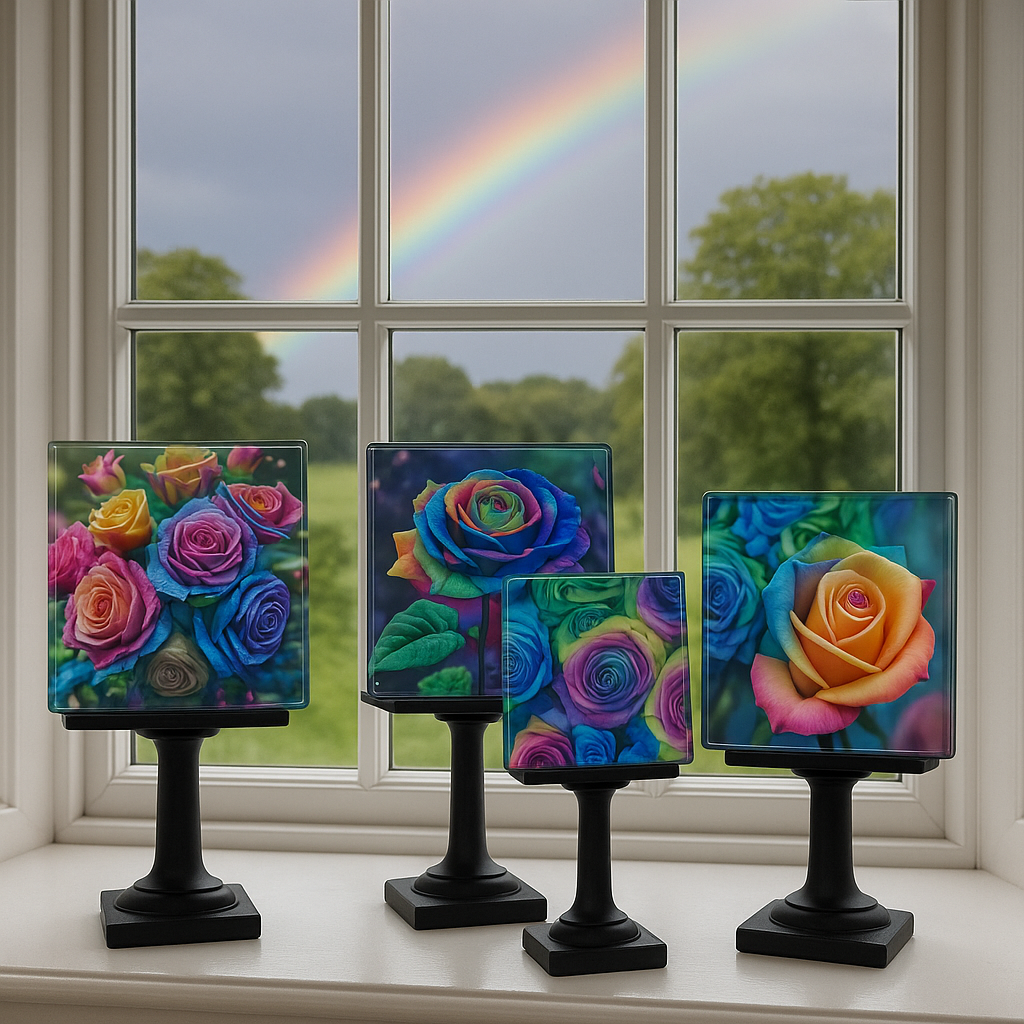 Rainbow Collection Glass Coasters (set of 4)