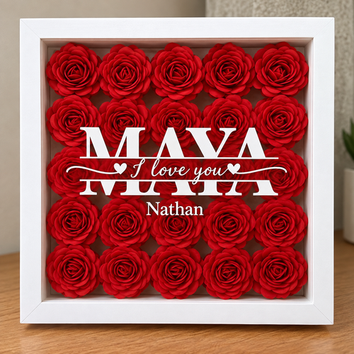 I Love You Shadow Box (square)