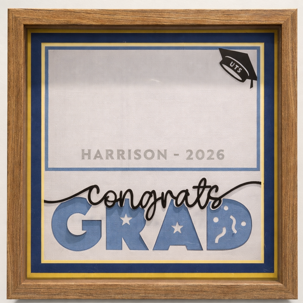 Personalised Graduation Shadow Box Frame with Photo Insert