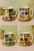 Bright Abstract Mugs (set of 4)