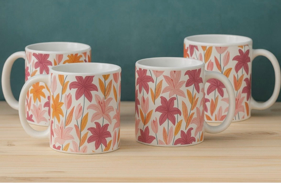 Blush Meadow Mugs (set of 4)